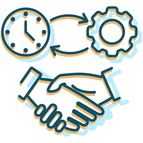 Icon of hands shaking as a visual metaphor of acceptance therapy for addiction recovery modalities.