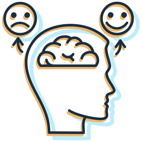 Icon of hands shaking as a visual metaphor of dialectical behavior therapy for addiction recovery modalities.